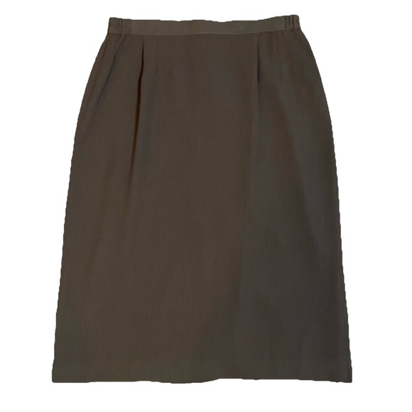 Distaffe Dresses & Skirts - Distaffe Brown Pencil Skirt Vintage Size 14 MIDI‎ Career 90s Office Minimalist